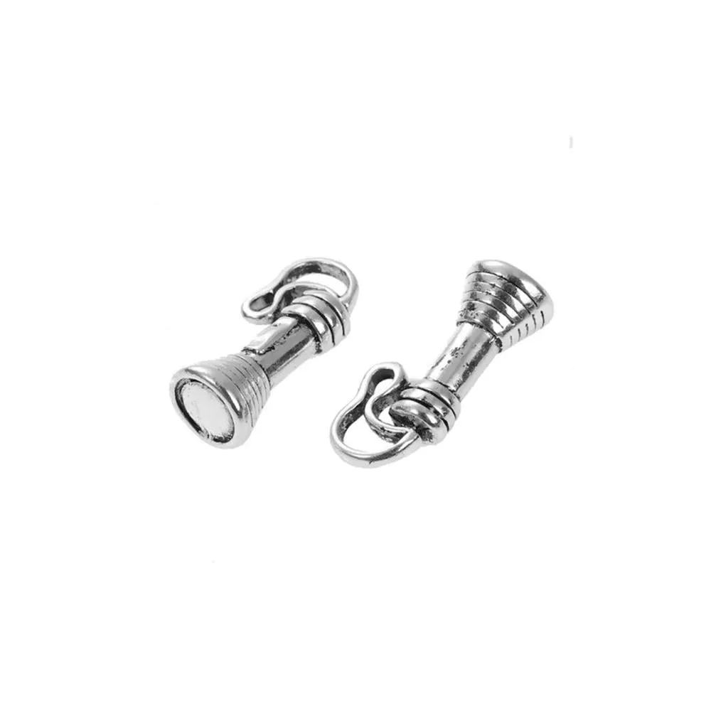 10 Pcs Tibetan Silver FLASHLIGHT 20mm x 10mm Charms Pendants, Lead & Nickel Free Metal Charms Pendants Beads