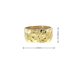 10k Gold Rectangular Shaped Nugget Ring 5.7 Grams