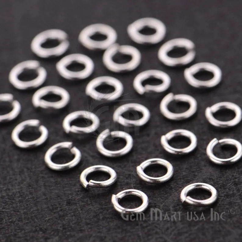 10pc Lot Open Jump Rings 4mm Silver Plated Finding Jewelry Charm