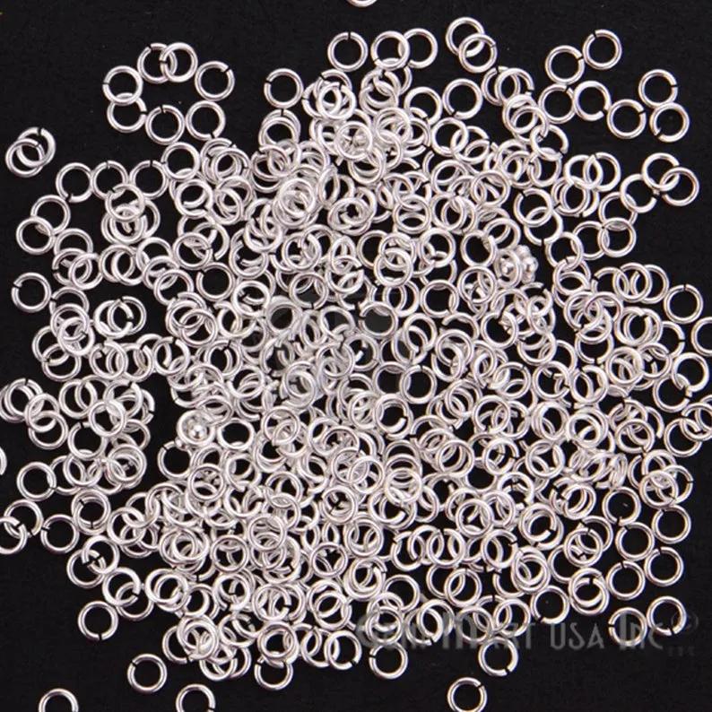 10pc Lot Open Jump Rings 4mm Silver Plated Finding Jewelry Charm