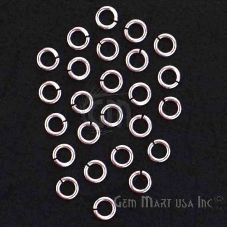 10pc Lot Open Jump Rings 4mm Silver Plated Finding Jewelry Charm