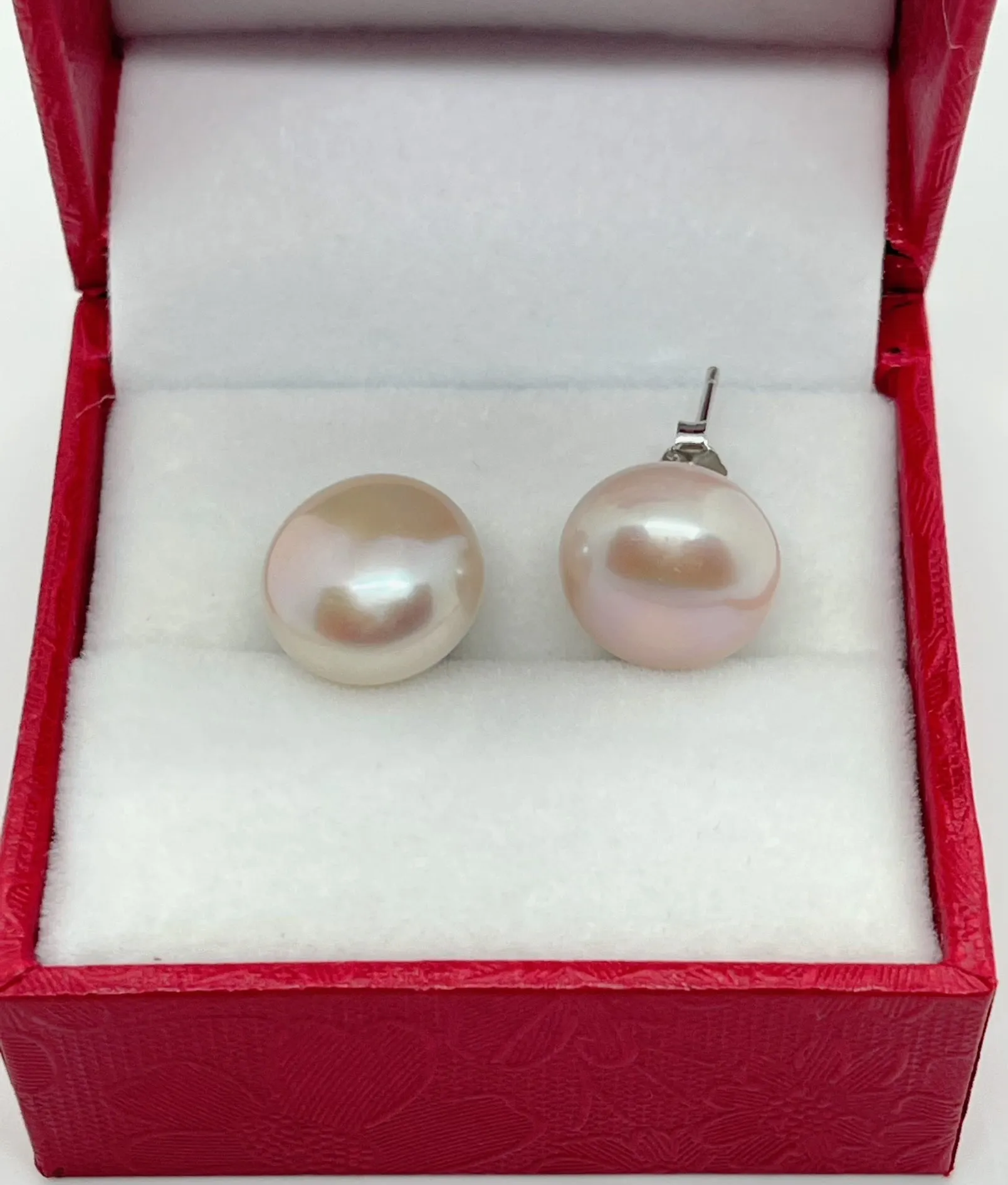 12-13mm AAA Freshwater Pearl Earrings Stud 925 Sterling Silver