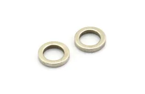 12mm Circle Connectors - 8 Antique Silver Plated Brass Circle Connectors (12x2mm) N0441