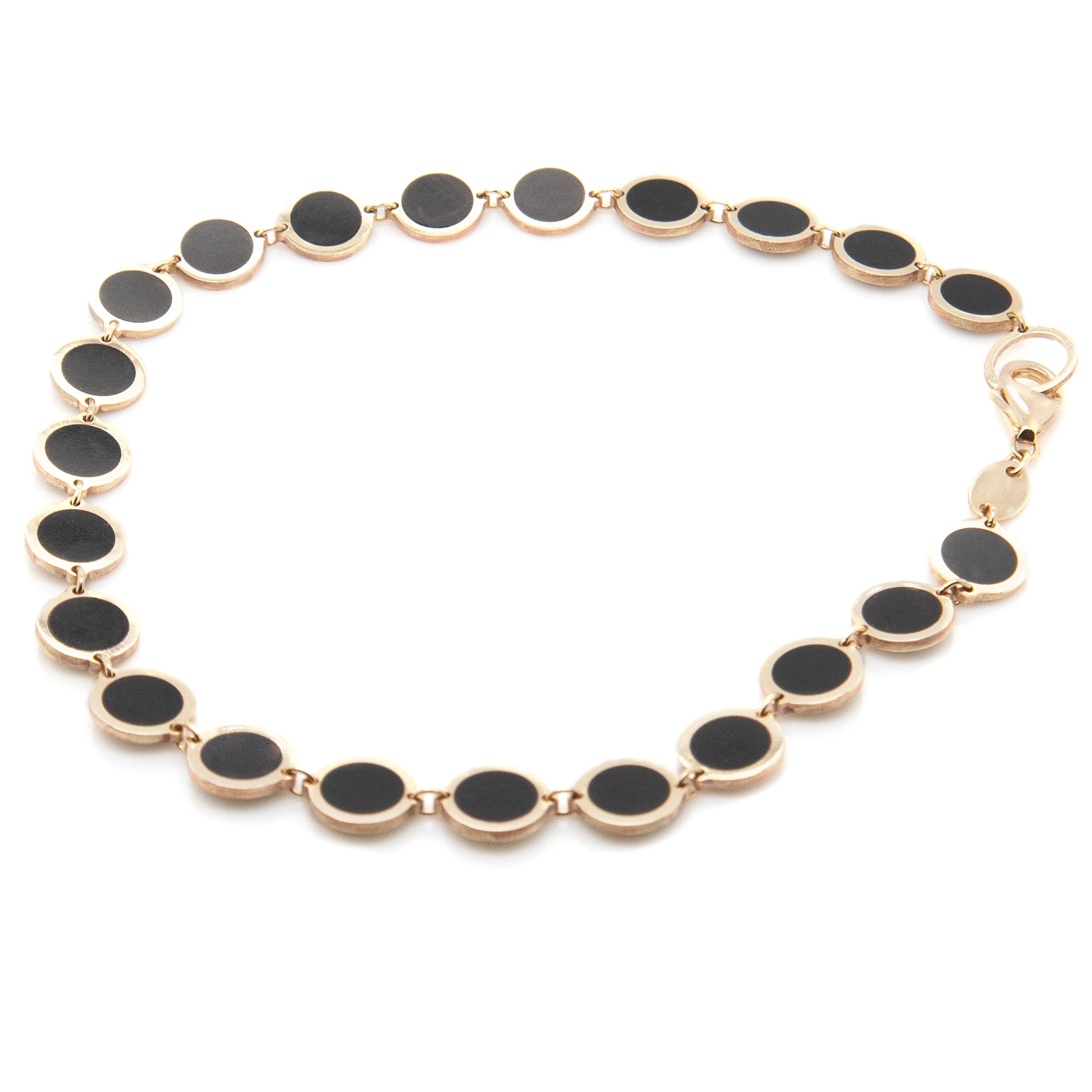 14k Yellow Gold & Black Onyx Bracelet