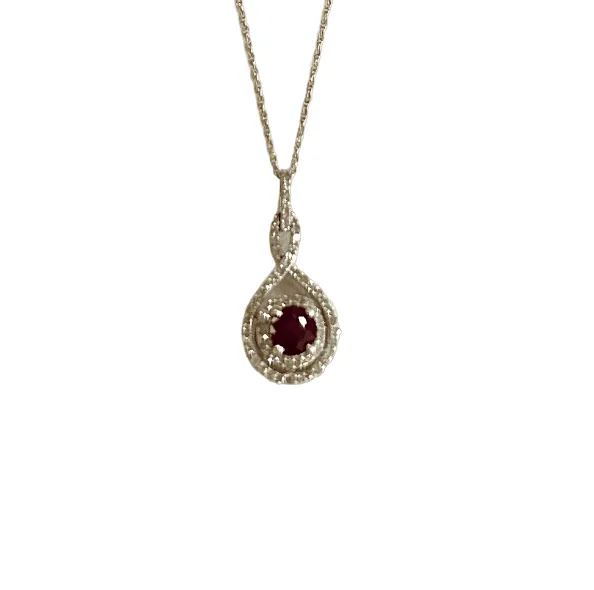 14KT Ruby & Diamond Necklace