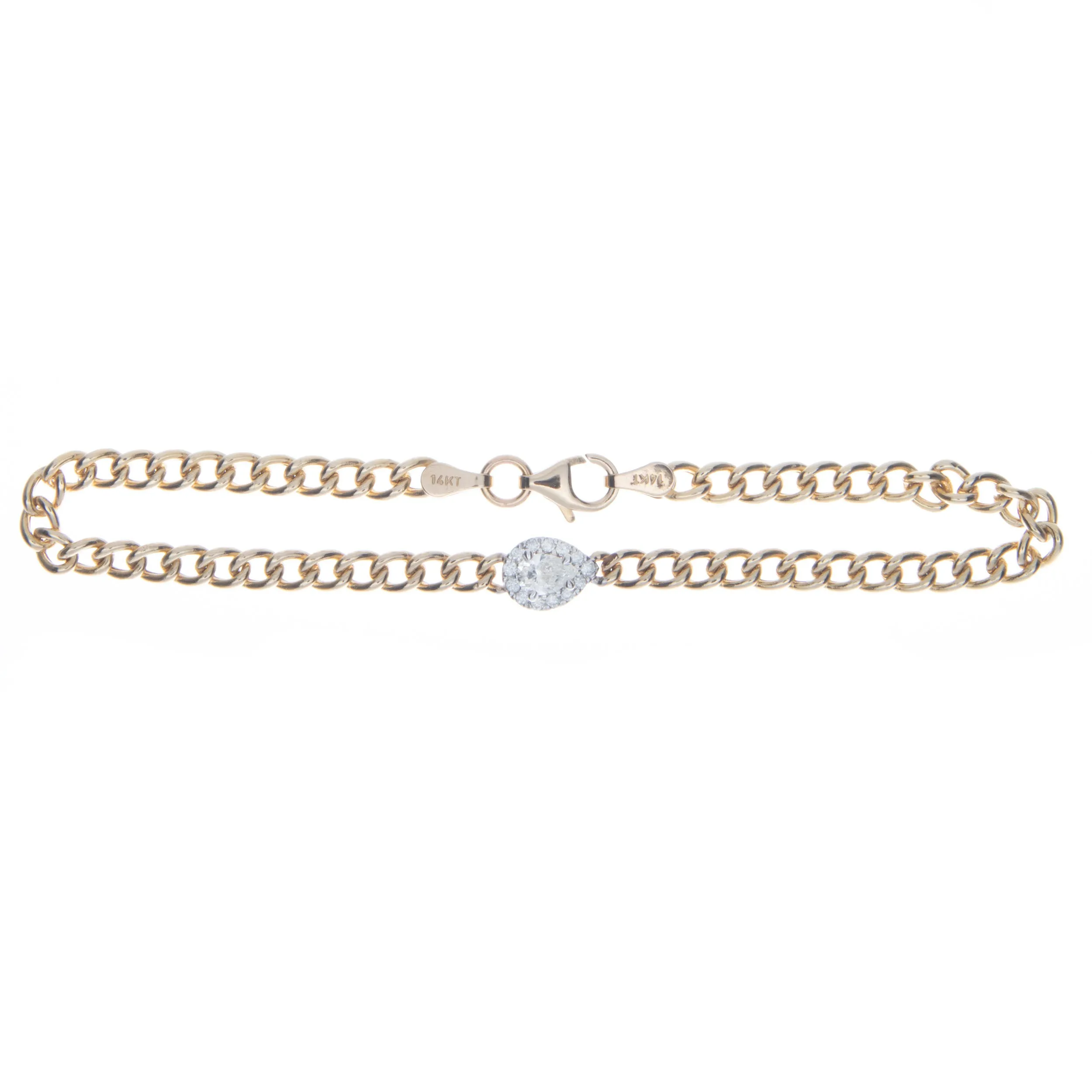 18k White & Yellow Gold Diamond Bracelet