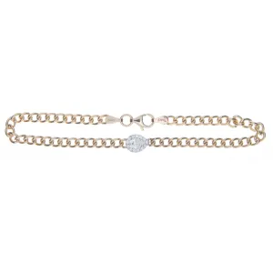 18k White & Yellow Gold Diamond Bracelet