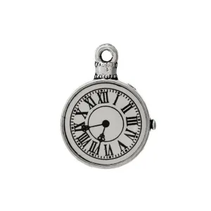 5 Pcs Tibetan Silver CLOCKWATCH 24mm Charms Pendants, Lead & Nickel Free Metal Charms Pendants Beads