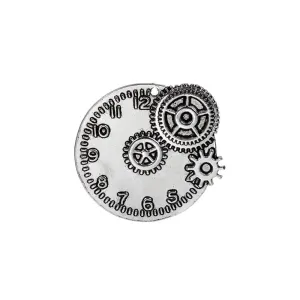 5 Pcs Tibetan Silver STEAMPUNK GEAR CLOCK CARVED 46mm x 43mm Charms Pendants, Lead & Nickel Free Metal Charms Pendants Beads