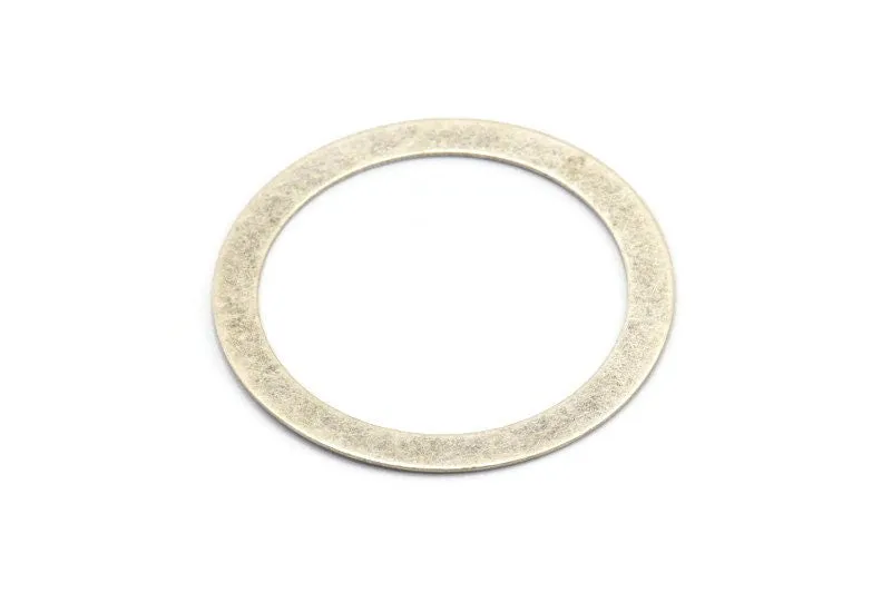 51mm Circle Blanks, 4 Antique Silver Plated Brass Circle Connector Blanks (51x0.70mm) D0516 H0088