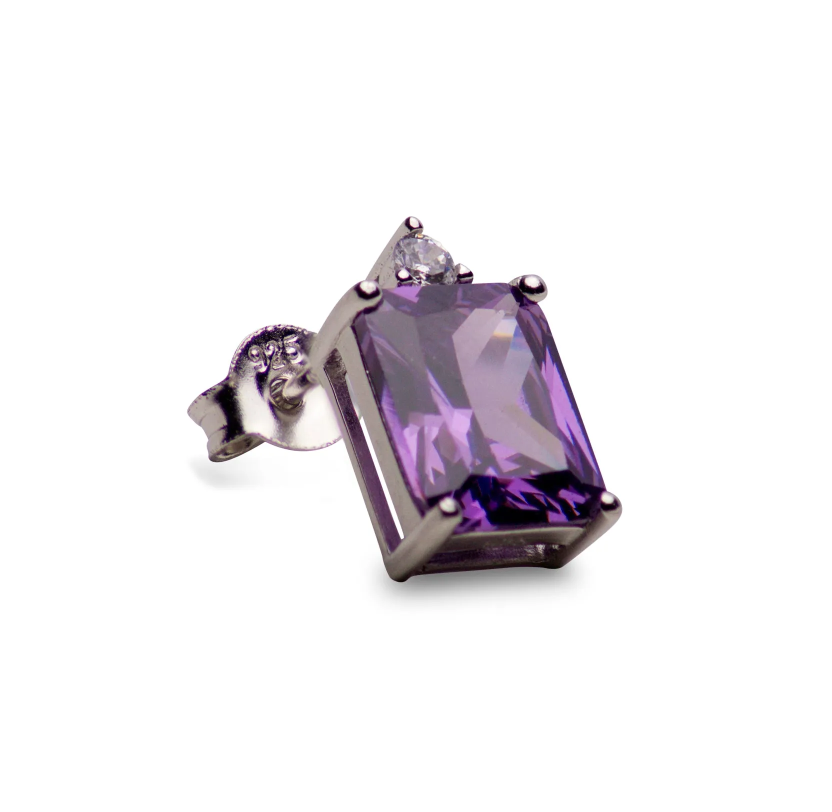 5.24 TCW Amethyst Simulant Earrings