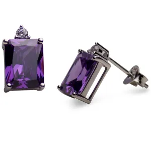 5.24 TCW Amethyst Simulant Earrings