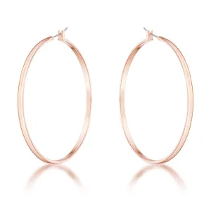 55mm Rose Gold Plated Classic Hoop Earrings