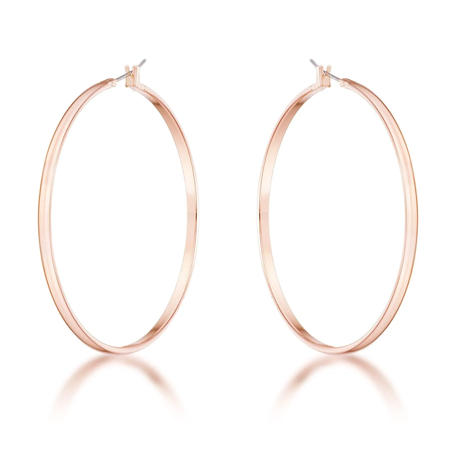 55mm Rose Gold Plated Classic Hoop Earrings