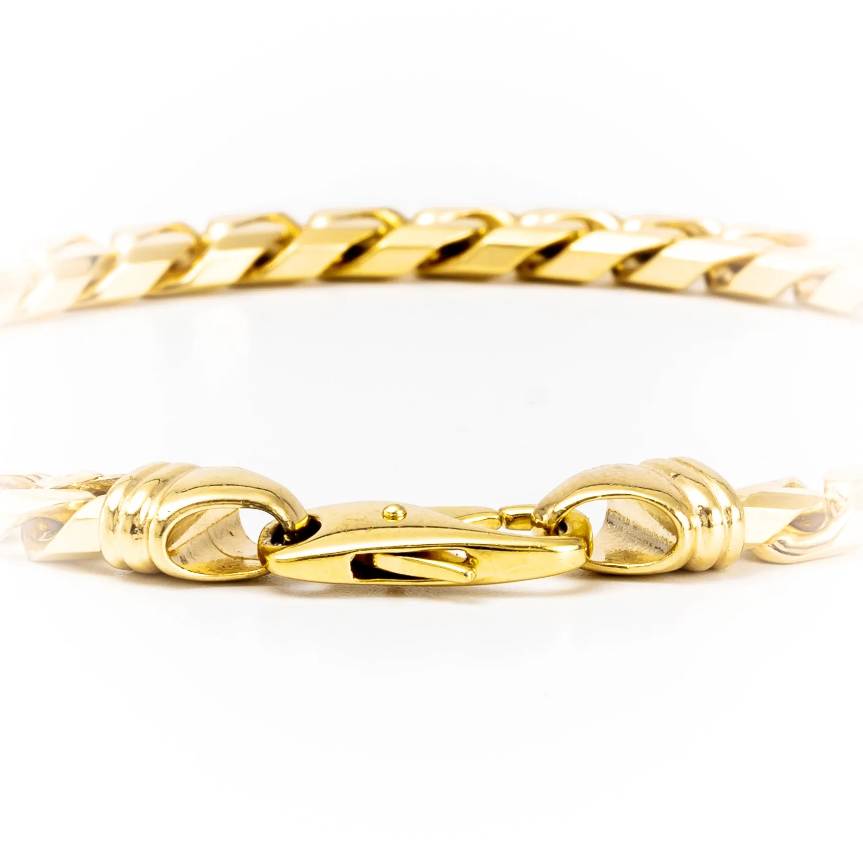 9K Yellow Gold Curb  Bracelet - 20691806