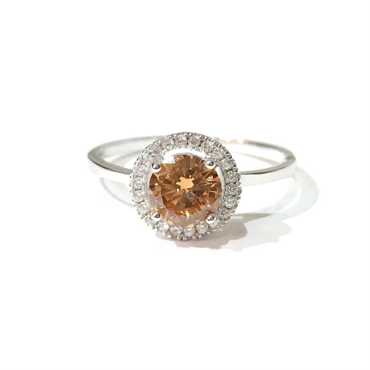 Adriene Round Halo Ring