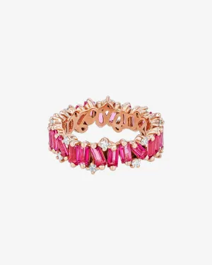 Amalfi Burst Pink Topaz Eternity Band