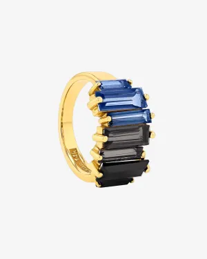 Amalfi Reborn Dark Blue Ombre Stacker Half Band