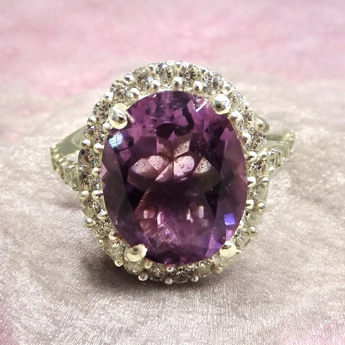 Amethyst Gemstone Ring in Size 8