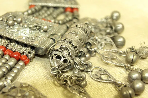 Antique Silver Neckalce parts from Yemen