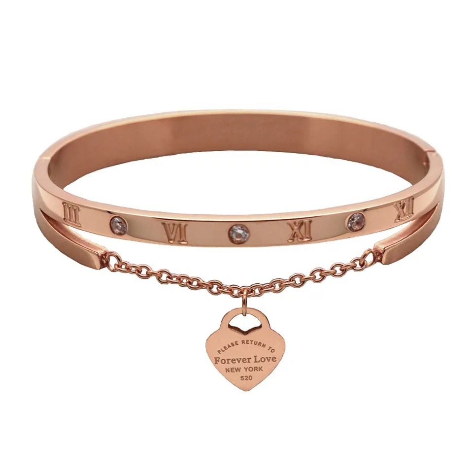 Bangle Heart Bracelet 18k Gold