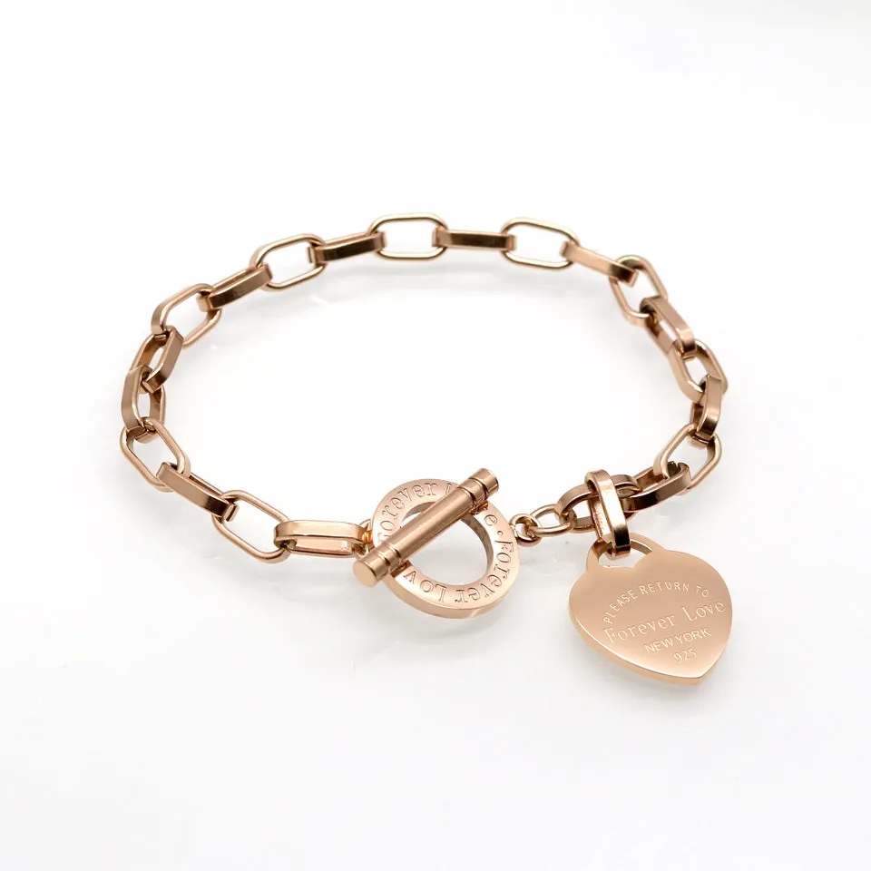 Bangle Heart Bracelet 18k Gold