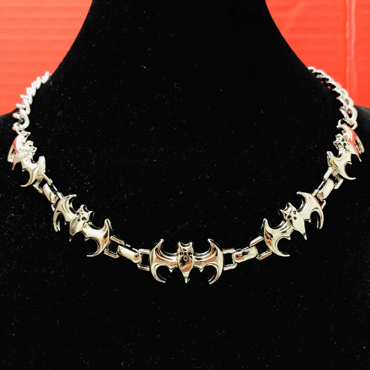 Bat Link Choker Necklace