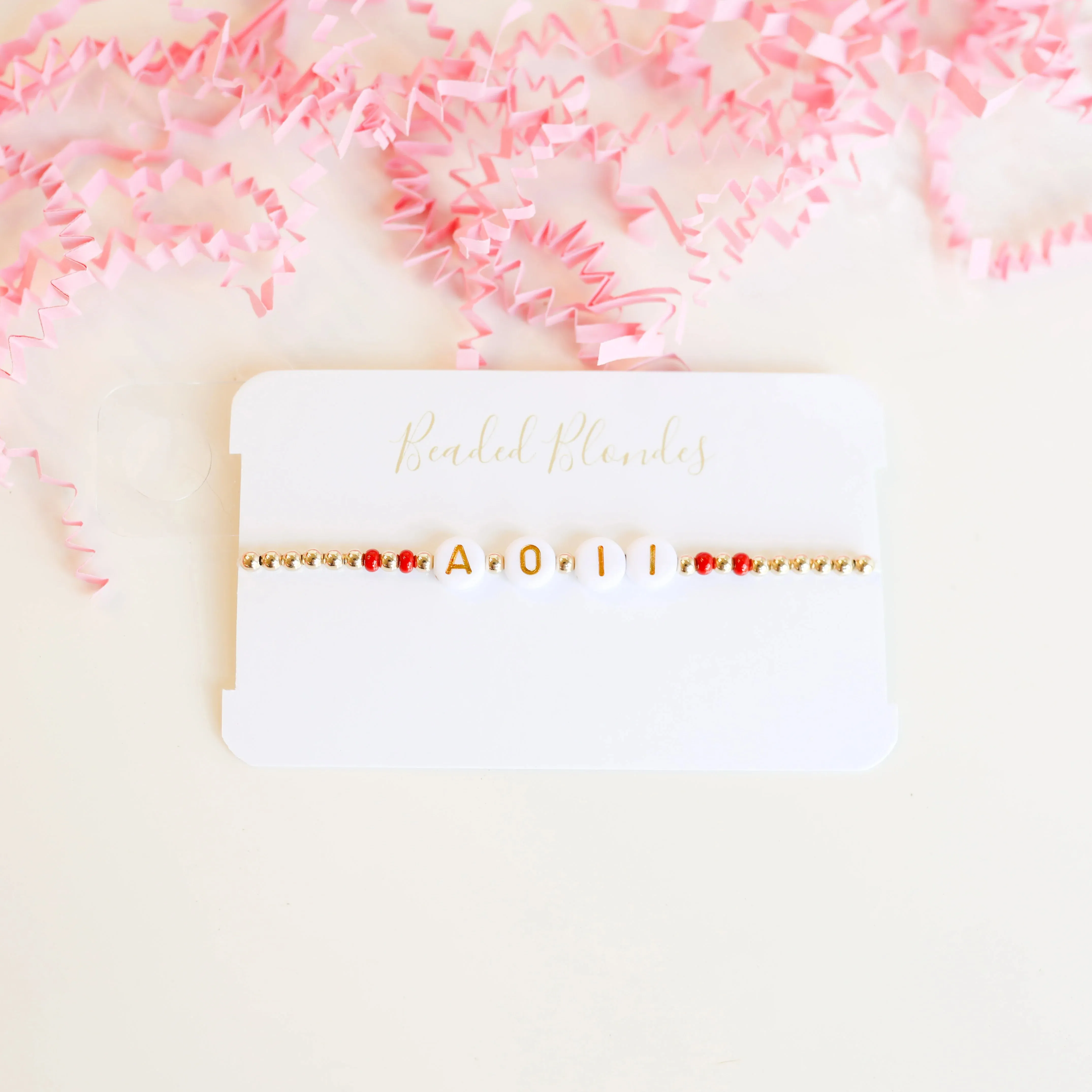 Beaded Blondes | A O II Color Sorority Bracelet