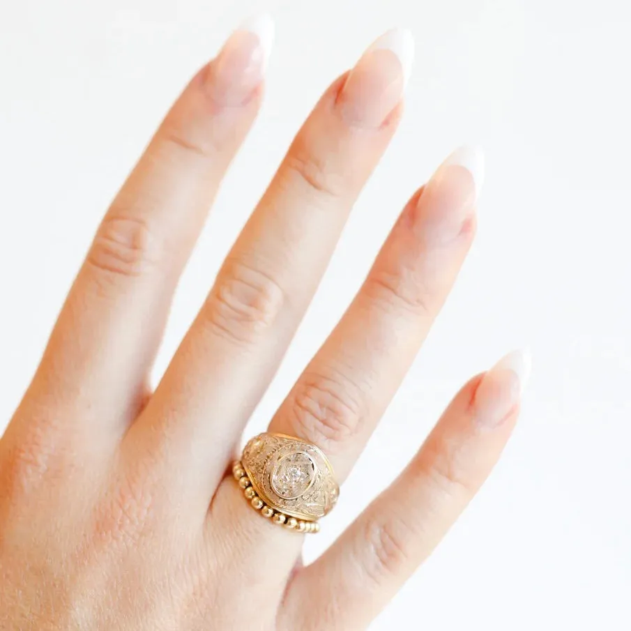 Beaded Blondes | Ella 2.5MM Beaded Band Ring in Gold