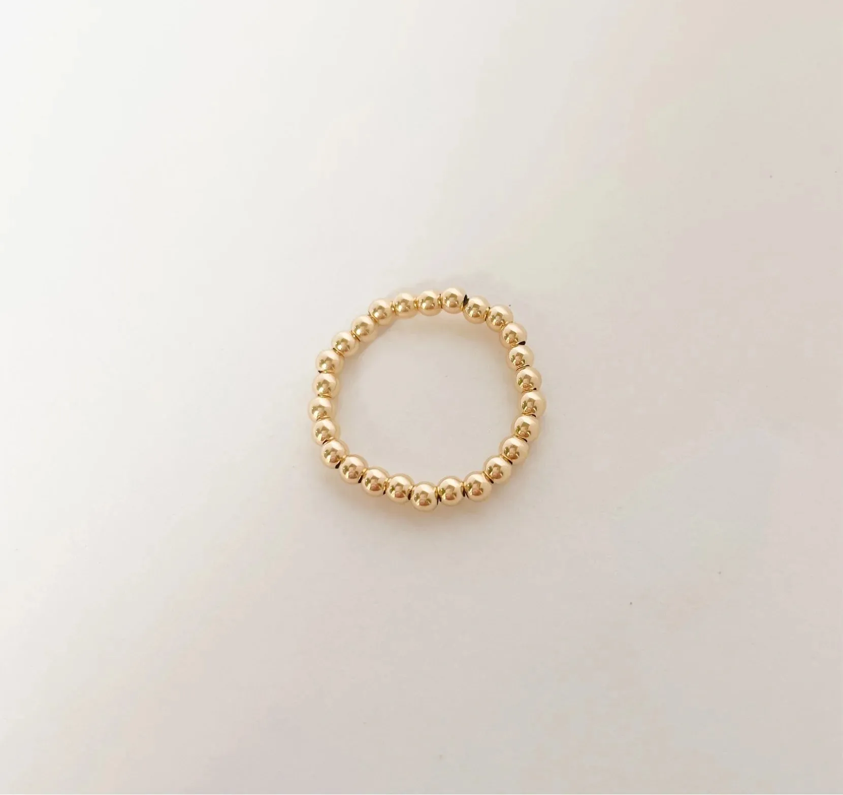 Beaded Blondes | Ella 2.5MM Beaded Band Ring in Gold