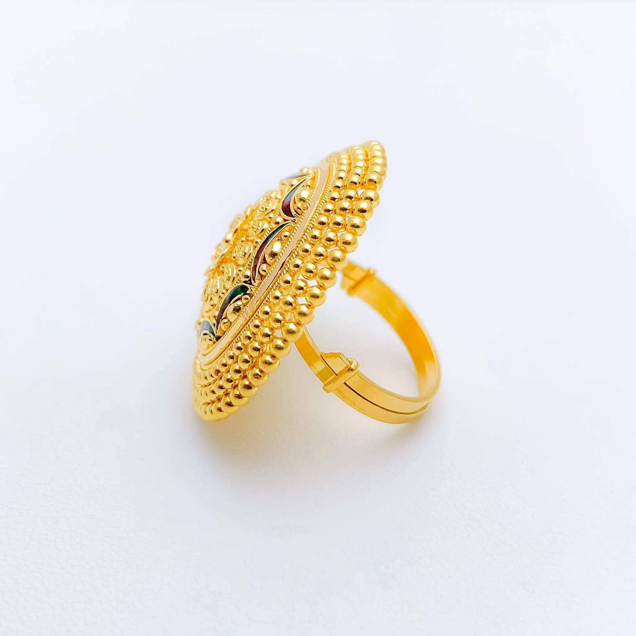 Beautiful Enamel Accented Ring