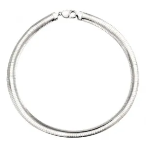 Beginnings Sterling Silver N3972 Omega 8mm Necklace