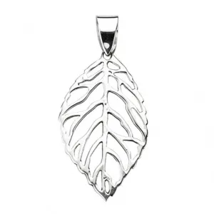 Beginnings Sterling Silver P3533 Cut Out Leaf Pendant