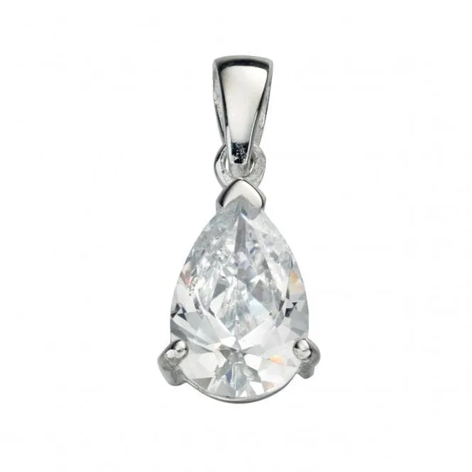 Beginnings Sterling Silver P3916C Cz Teardrop Pendant