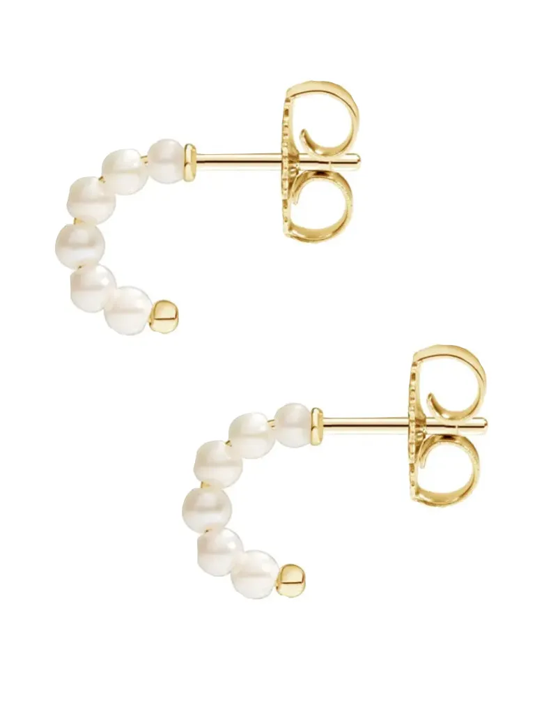 BEST BEHAVIOR Mini Pearl Hoops