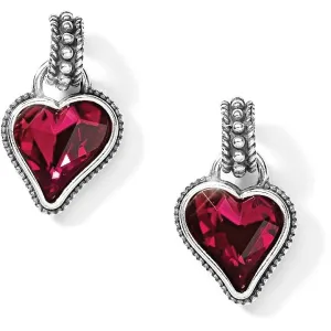 Bibi Heart Gem Reversible Post Drop Earrings