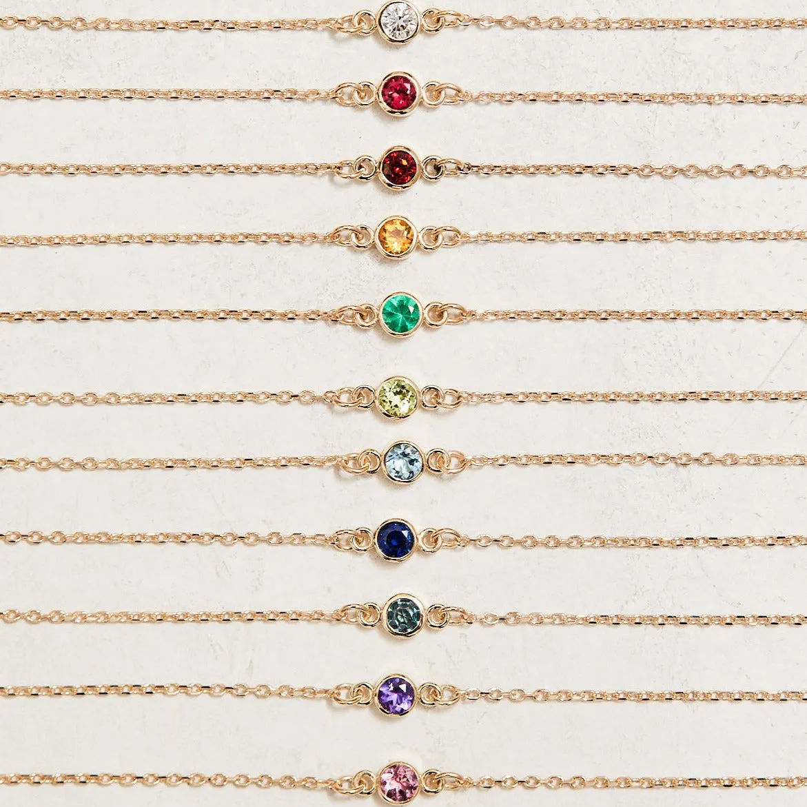 Birthstone Bezel Bracelets