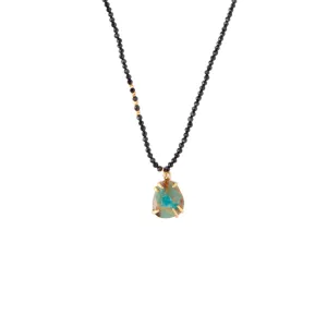 Black Spinel Turquoise Necklace