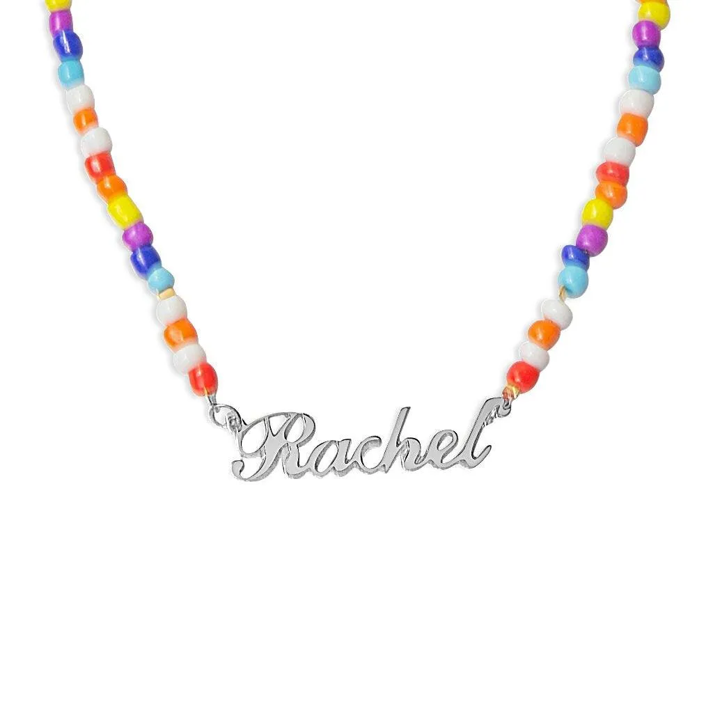 Candy Seed Bead Name Necklace