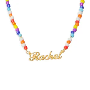 Candy Seed Bead Name Necklace