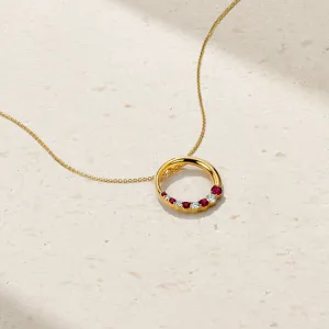 Circular Journey Ruby Pendant