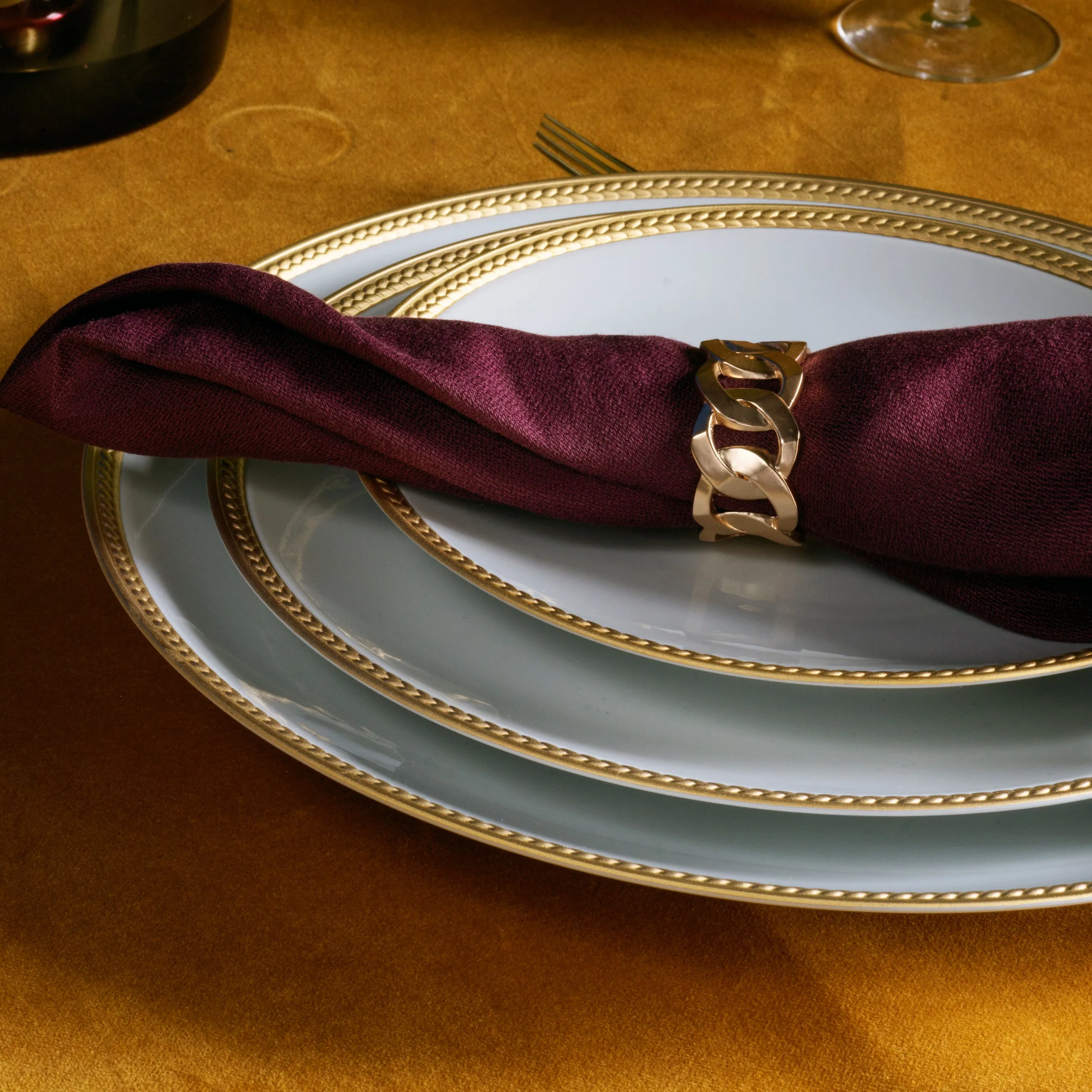 Cuban Link Napkin Rings