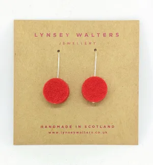 Drop Dot Earrings - Red