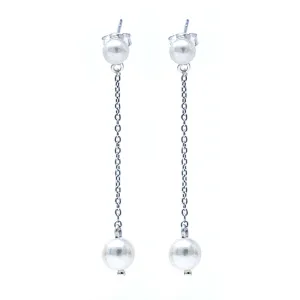 Drop Freshwater Pearl Stud Earrings Sterling Silver