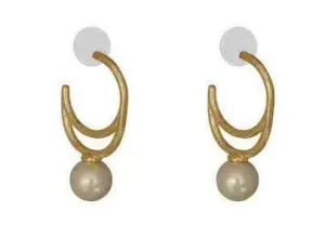 DROP PEARL GOLD EARRINGS