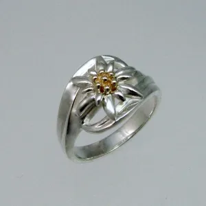 Edelweiss Ring w/14K Yellow Center