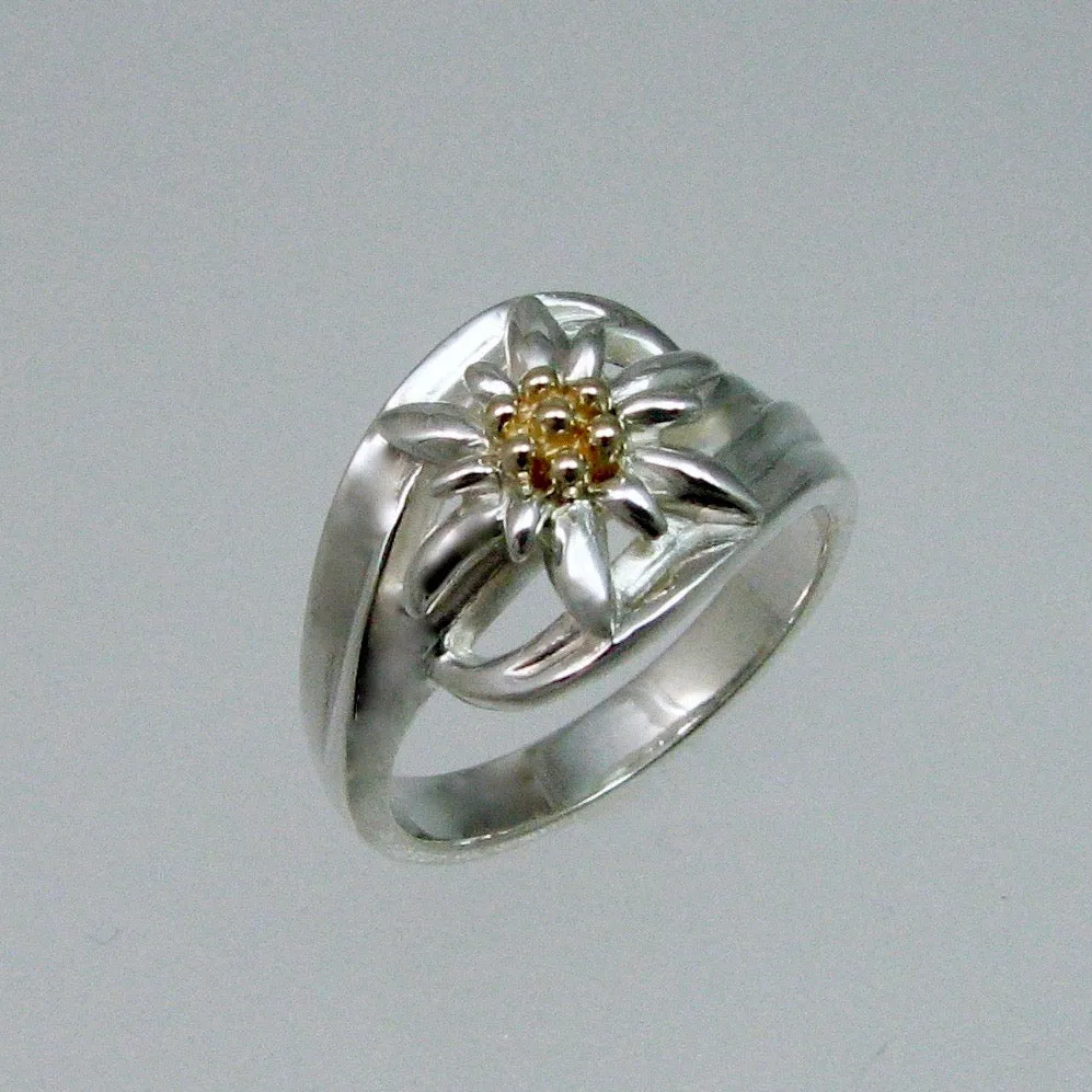 Edelweiss Ring w/14K Yellow Center