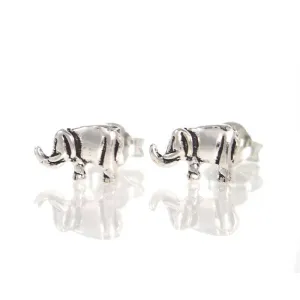 Elephant Sterling Silver Stud Earrings