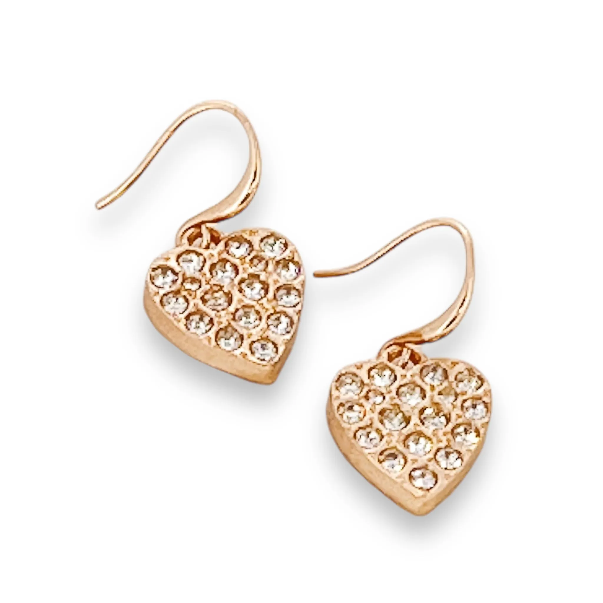 Envy Diamonte Heart Earrings Gold