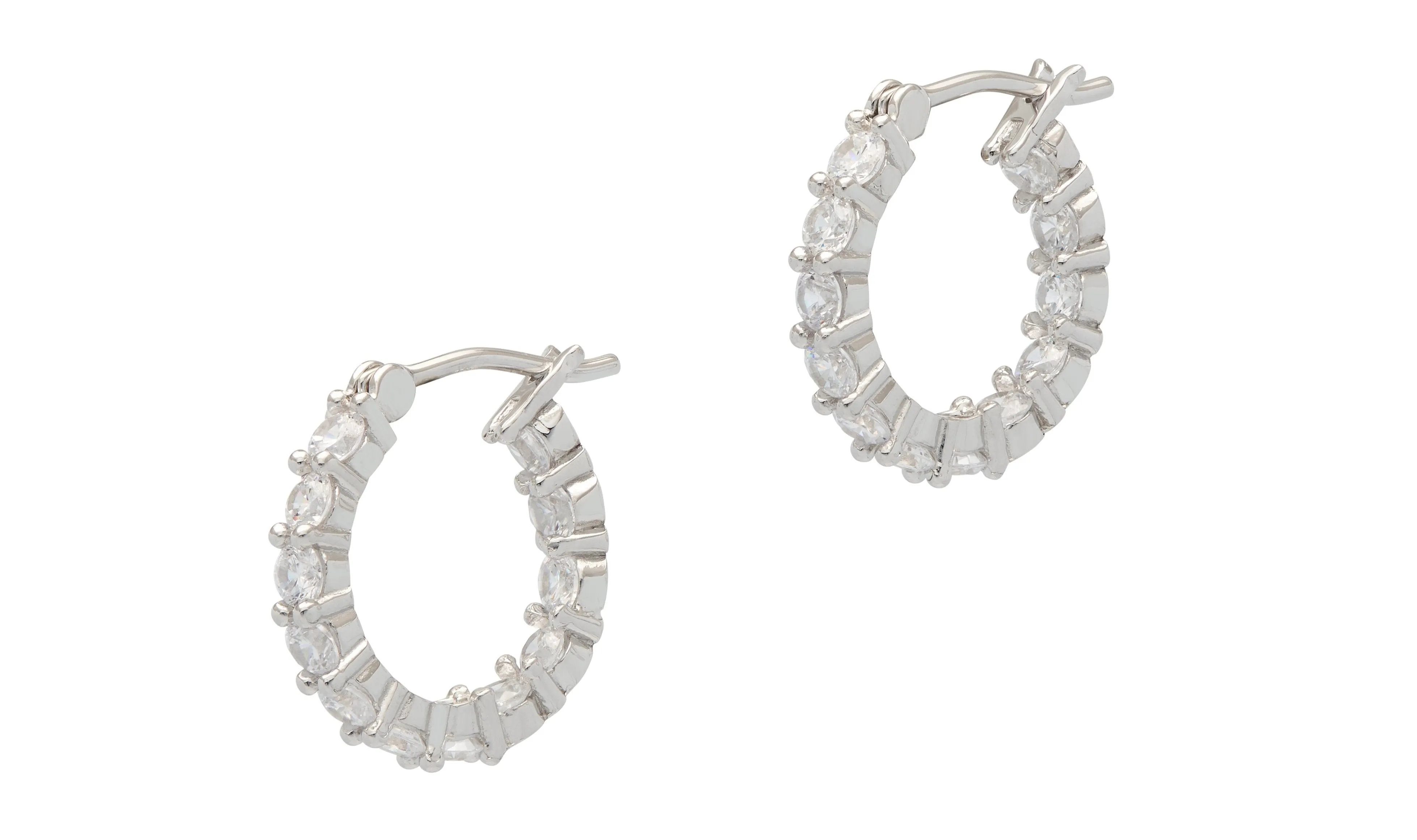 Eternity Hoop Earrings - Silver